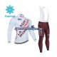 Herre 2021 AG2R Citroen Team Vinter sykkeldrakt + bib cykeltights N001