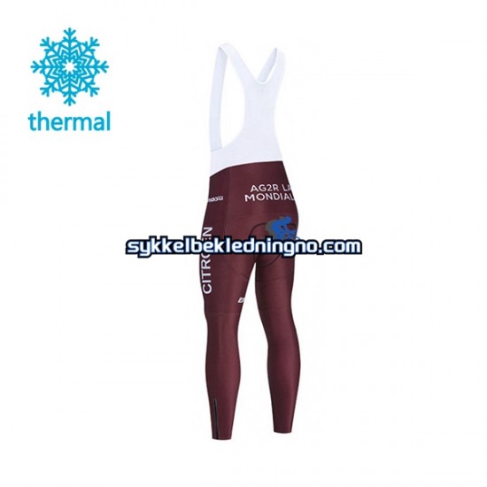 Herre 2021 AG2R Citroen Team vinter bib cykeltights N001