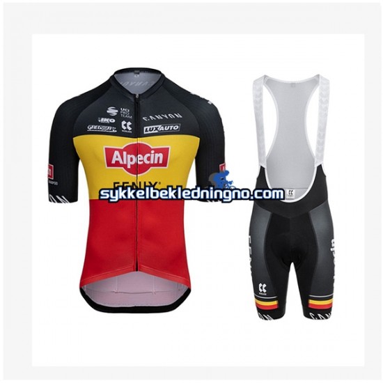 Herre 2021 Alpecin–Fenix sykkeldrakt + bib sykkelshorts N001