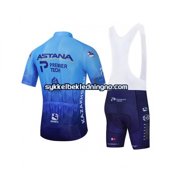 Herre 2021 Astana–Premier Tech sykkeldrakt + bib sykkelshorts N001