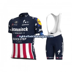 Herre 2021 Deceuninck–Quick-Step sykkeldrakt + bib sykkelshorts N005