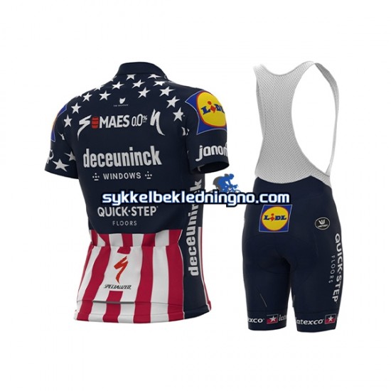 Herre 2021 Deceuninck–Quick-Step sykkeldrakt + bib sykkelshorts N005