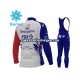 Herre 2021 Groupama-FDJ Vinter sykkeldrakt + bib cykeltights N001