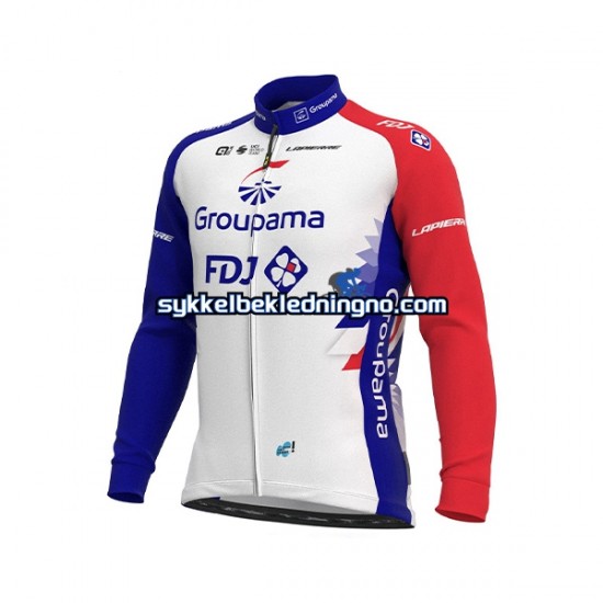 Herre 2021 Groupama-FDJ sykkeldrakt Langermet N001