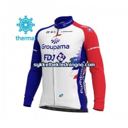 Herre 2021 Groupama-FDJ sykkeldrakt vinter N001