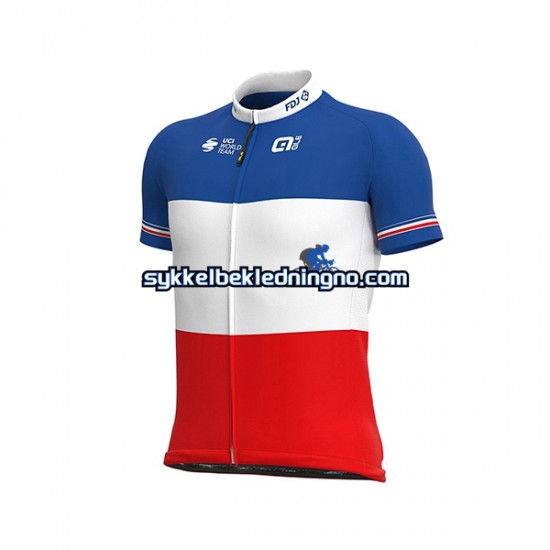 Herre 2021 Groupama-FDJ sykkeldrakt Kortermet N003