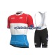 Herre 2021 Groupama-FDJ sykkeldrakt + bib sykkelshorts N004