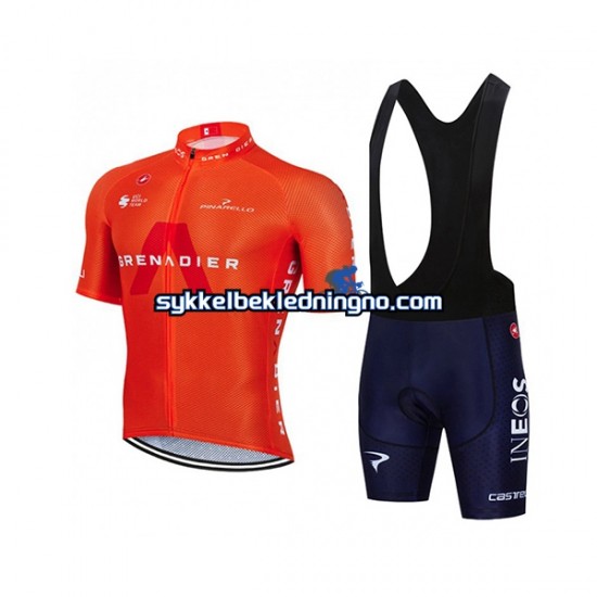 Herre 2021 Ineos Grenadiers sykkeldrakt + bib sykkelshorts N002