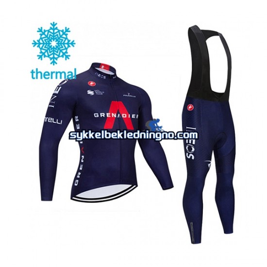 Herre 2021 Ineos Grenadiers Vinter sykkeldrakt + bib cykeltights N003