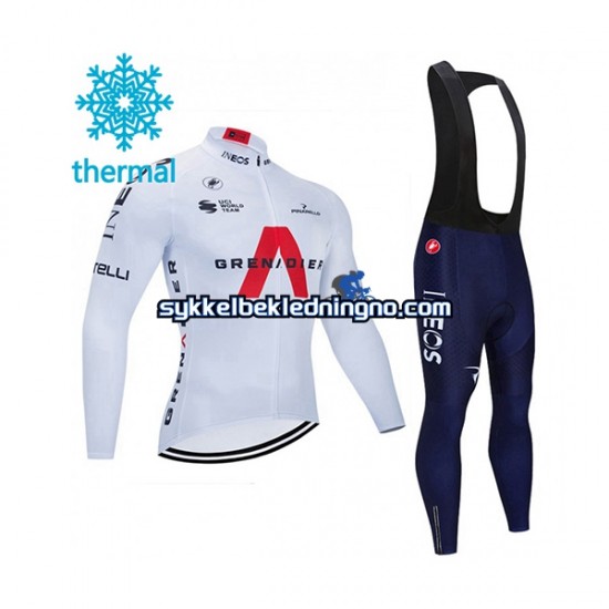 Herre 2021 Ineos Grenadiers Vinter sykkeldrakt + bib cykeltights N004