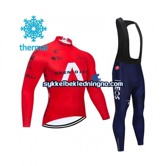 Herre 2021 Ineos Grenadiers Vinter sykkeldrakt + bib cykeltights N005