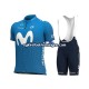 Herre 2021 Movistar Team sykkeldrakt + bib sykkelshorts N001