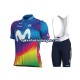 Herre 2021 Movistar Team sykkeldrakt + bib sykkelshorts N004