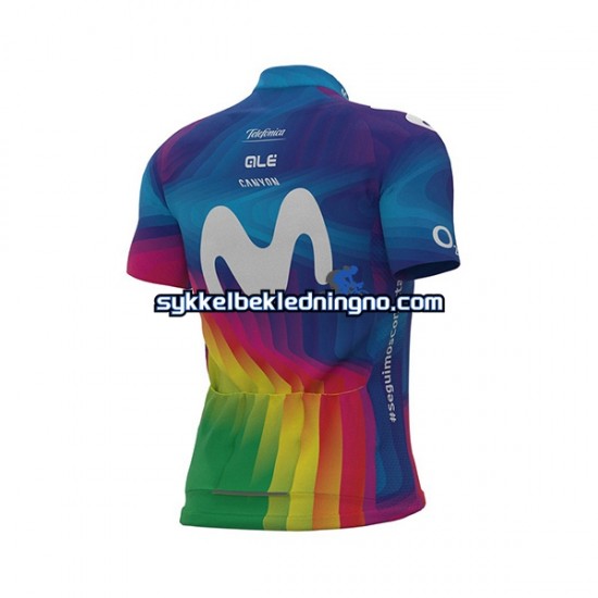 Herre 2021 Movistar Team sykkeldrakt + bib sykkelshorts N004