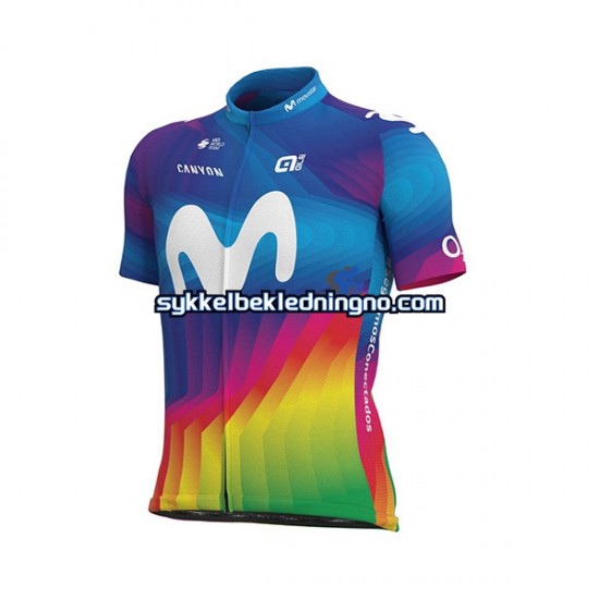 Herre 2021 Movistar Team sykkeldrakt Kortermet N004