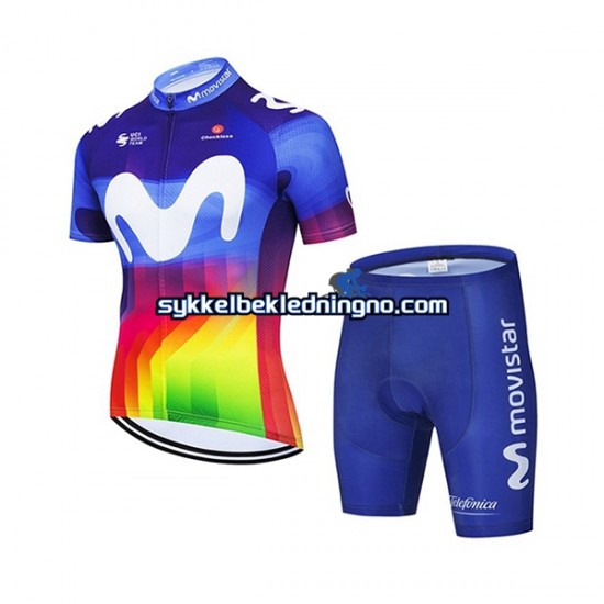 Barn 2021 Movistar team sykkeldrakt + sykkelshorts N002