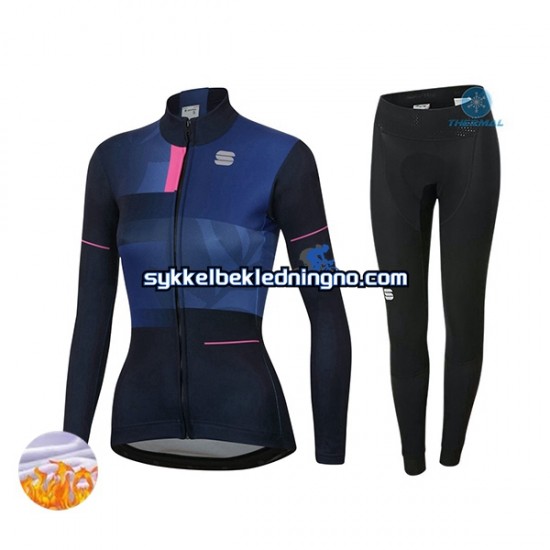 Dame 2021 Sportful Leaf Vinter sykkeldrakt + cykeltights N001