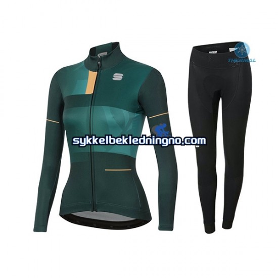 Dame 2021 Sportful Leaf Vinter sykkeldrakt + cykeltights N002