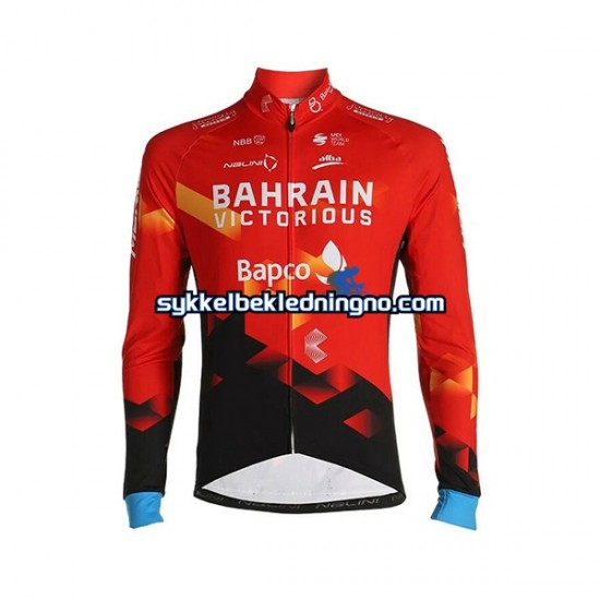 Herre 2021 Team Bahrain Victorious sykkeldrakt Langermet N001