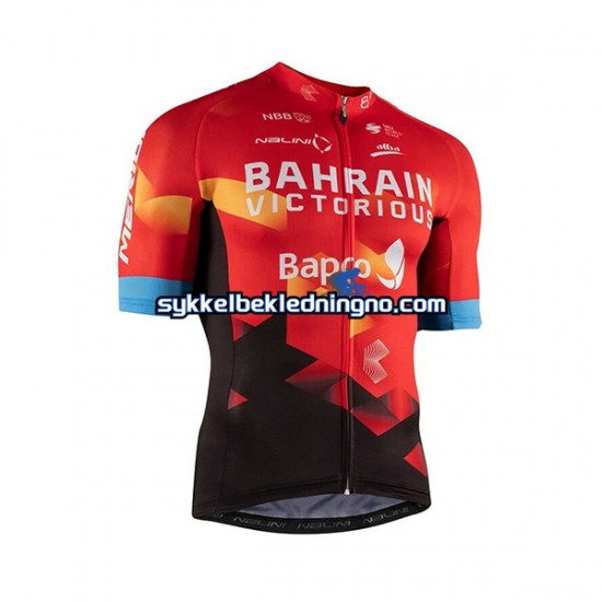 Herre 2021 Team Bahrain Victorious sykkeldrakt Kortermet N001