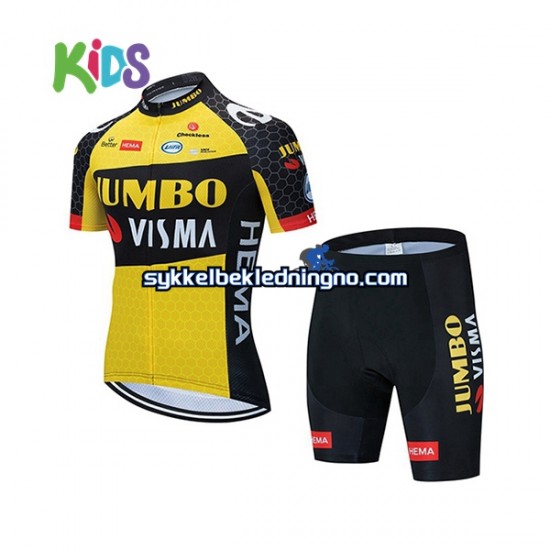 Barn 2021 Team Jumbo-Visma sykkeldrakt + sykkelshorts N001