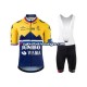 Herre 2021 Team Jumbo-Visma sykkeldrakt + bib sykkelshorts N002