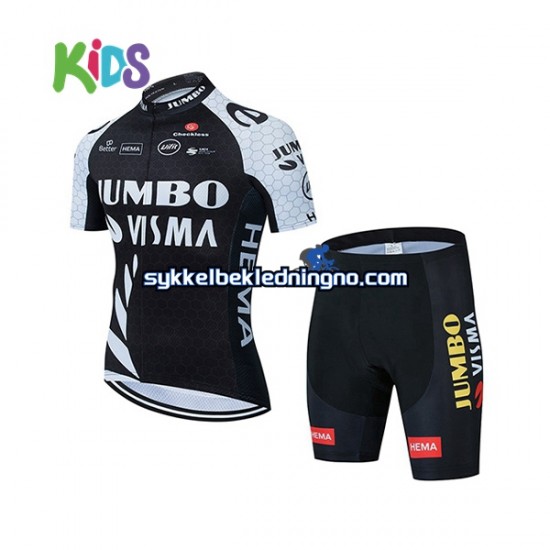 Barn 2021 Team Jumbo-Visma sykkeldrakt + sykkelshorts N002