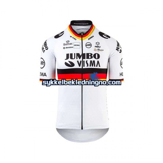 Herre 2021 Team Jumbo-Visma sykkeldrakt + bib sykkelshorts N003