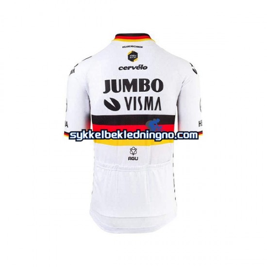 Herre 2021 Team Jumbo-Visma sykkeldrakt + bib sykkelshorts N003