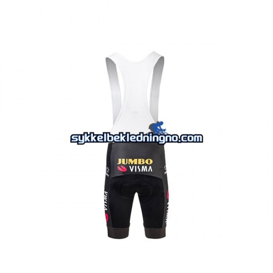 Herre 2021 Team Jumbo-Visma sykkeldrakt + bib sykkelshorts N003