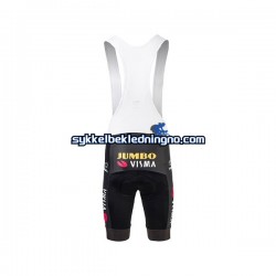 Herre 2021 Team Jumbo-Visma sykkeldrakt + bib sykkelshorts N004