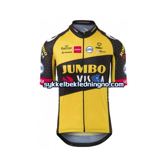 Herre 2021 Team Jumbo-Visma sykkeldrakt Kortermet N005