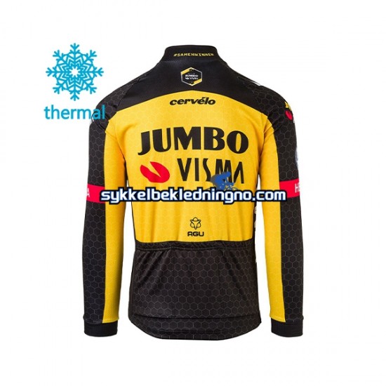 Herre 2021 Team Jumbo-Visma sykkeldrakt vinter N005