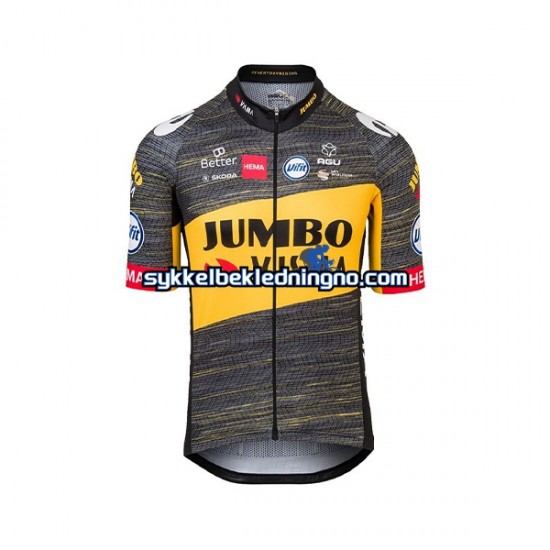 Herre 2021 Team Jumbo-Visma sykkeldrakt Kortermet N006