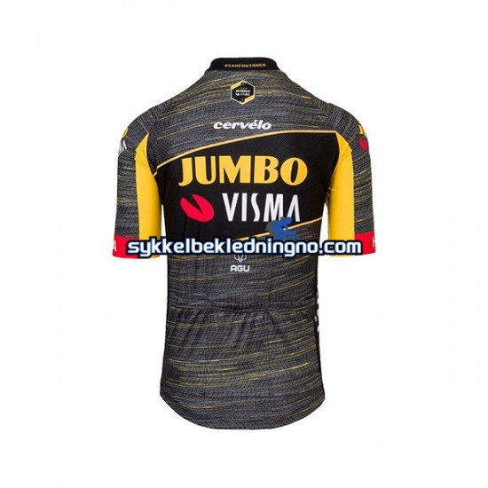 Herre 2021 Team Jumbo-Visma sykkeldrakt Kortermet N006