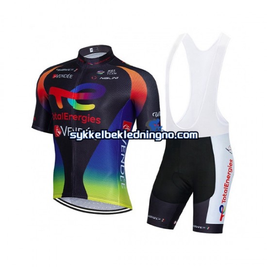 Herre 2021 Team TotalEnergies sykkeldrakt + bib sykkelshorts N002