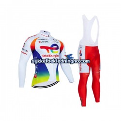Herre 2021 Team TotalEnergies sykkeldrakt + bib sykkelbukse N003
