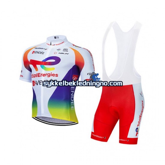 Herre 2021 Team TotalEnergies sykkeldrakt + bib sykkelshorts N003