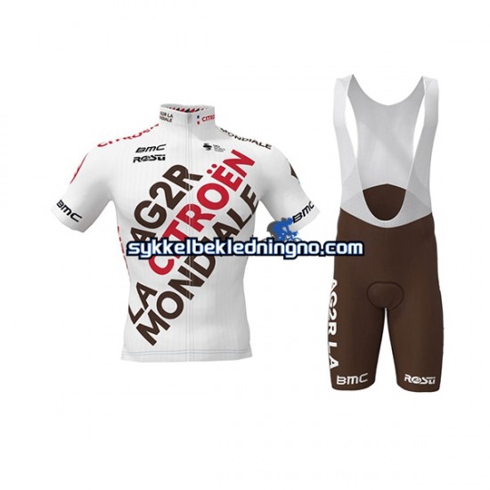 Herre 2022 AG2R Citroen Team sykkeldrakt + bib sykkelshorts N001