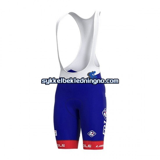 Herre 2022 Groupama-FDJ sykkeldrakt + bib sykkelshorts N001