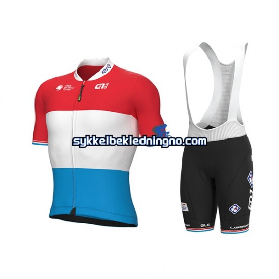 Herre 2022 Groupama-FDJ sykkeldrakt + bib sykkelshorts N003