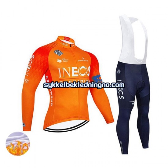 Herre 2022 Ineos Grenadiers Vinter sykkeldrakt + bib cykeltights N002