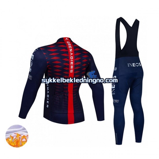 Herre 2022 Ineos Grenadiers Vinter sykkeldrakt + bib cykeltights N005