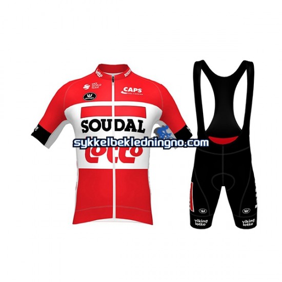 Herre 2022 Lotto Soudal sykkeldrakt + bib sykkelshorts N001