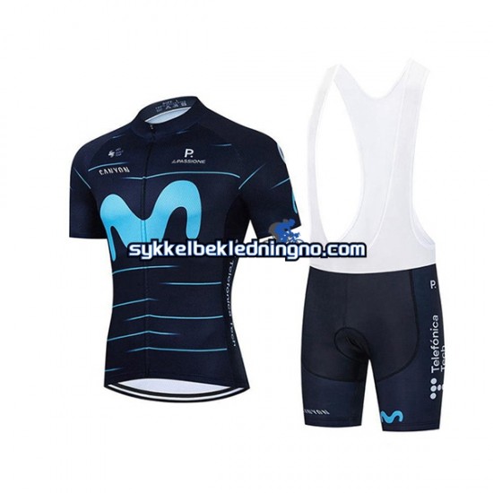 Herre 2022 Movistar Team sykkeldrakt + bib sykkelshorts N001