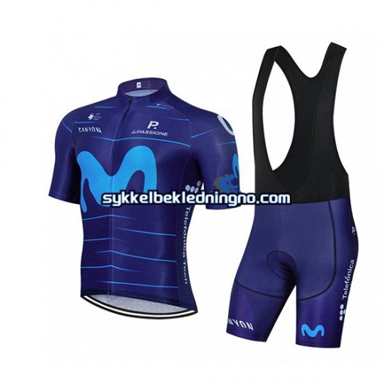 Herre 2022 Movistar Team sykkeldrakt + bib sykkelshorts N002