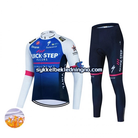 Herre 2022 Quick-Step Alpha Vinyl Team Vinter sykkeldrakt + cykeltights N001