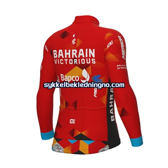 Herre 2022 Team Bahrain Victorious sykkeldrakt Langermet N001