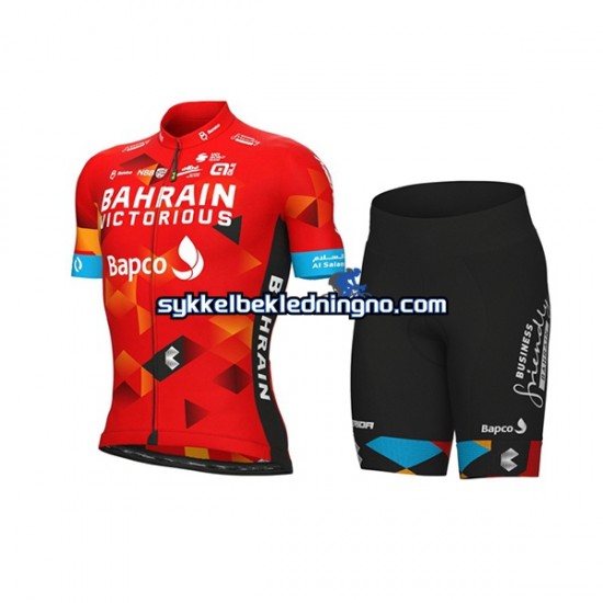 Dame 2022 Team Bahrain Victorious sykkeldrakt + sykkelshorts N001