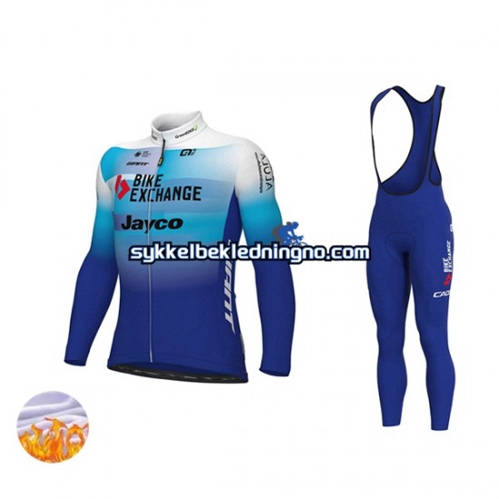 Herre 2022 Team BikeExchange-Jayco Vinter sykkeldrakt + bib cykeltights N001